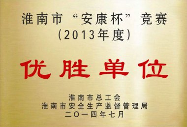 淮南市“安康杯”竞赛优胜单位